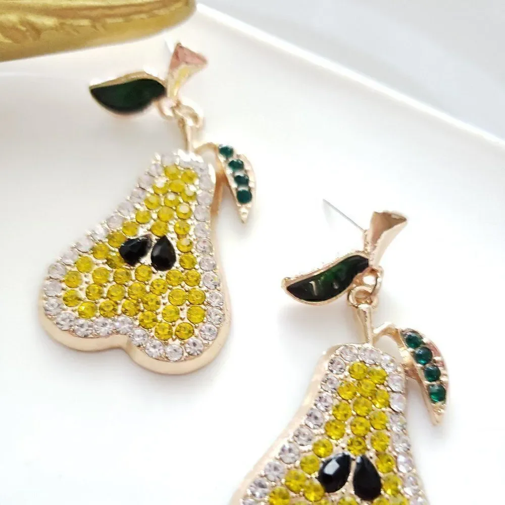 New! Zara Pear Post Earrings